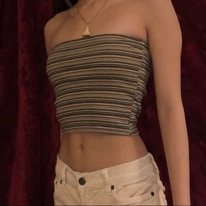 Brandy Melville striped colorful tube top